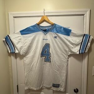 Colosseum Athletics UNC Tar Heels #4 Football Jersey XL White Blue Vintage NCAA